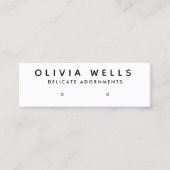 シンプル白黒モダンイヤリングディスプレイミニ スキニー名刺 (正面)