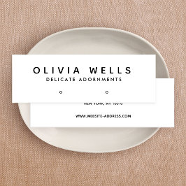 シンプル白黒モダンイヤリングディスプレイミニ スキニー名刺