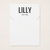 シンプル白黒モダンネックレスディスプレイカード (正面)