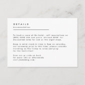 シンプル白黒モダンモノグラム詳細 エンクロージャーカード (正面)