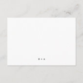 シンプル白黒モダンモノグラム詳細 エンクロージャーカード (裏面)