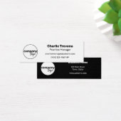 シンプル白黒モダン両面ロゴミニ (デスク)