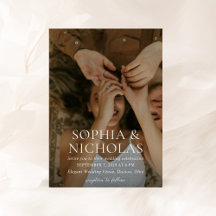 シンプル白黒モダン写結婚真