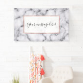 シンプル白黒モダン大理石模様 横断幕 (インサイチュ)