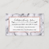 シンプル白黒モダン大理石模様 紹介カード (裏面)