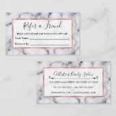 シンプル白黒モダン大理石模様 紹介カード (正面/裏面)