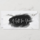 シンプル白黒モダン証明書ギフトカード (正面)