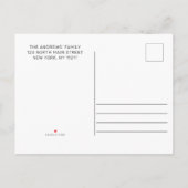 シンプル白黒モダン鍵写真移動 案内ポストカード (裏面)