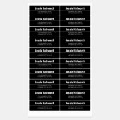 シンプル白黒モダン防水アドレス ラベル (シート)