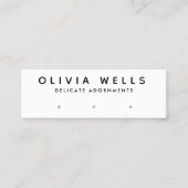 シンプル白黒モダン3穴イヤリングディスプレイ スキニー名刺 (正面)