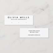 シンプル白黒モダン3穴イヤリングディスプレイ スキニー名刺 (正面/裏面)