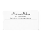 シンプル白黒モダン ラベル (正面)