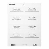 シンプル白黒モダン ラベル (フルシート)