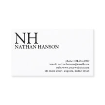 シンプル白黒モノグラムモダン