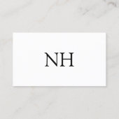 シンプル白黒モノグラムモダン 名刺 (裏面)