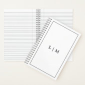 シンプル白黒モノグラム事業 ノートブック (内側)