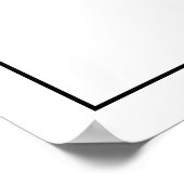 シンプル白黒モノグラム歓迎結婚ズ ポスター (角)