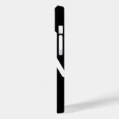 シンプル白黒モノグラム薄はっきりしたフォント Case-Mate iPhoneケース (裏面 / 左)