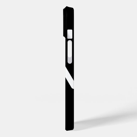 シンプル白黒モノグラム薄はっきりしたフォント Case-Mate iPhoneケース (裏面 / 左)