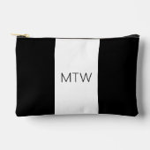 シンプル白黒モノグラム アクセサリーポーチ (正面)