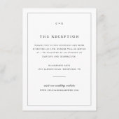 シンプル白黒モノグラ結婚ム披露宴 エンクロージャーカード (正面)