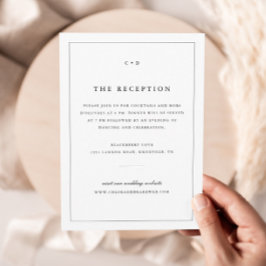 シンプル白黒モノグラ結婚ム披露宴 エンクロージャーカード