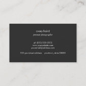 シンプル白黒ラウンドモノグラムエンブレム 名刺 (裏面)