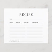 シンプル白黒レシピ (正面)