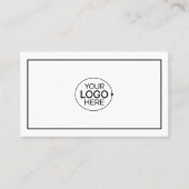 シンプル白黒ロゴの追加ミニマル 名刺 (正面)