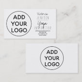 シンプル白黒ロゴヨガインストラクター 名刺 (正面/裏面)