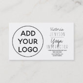 シンプル白黒ロゴヨガインストラクター 名刺 (正面)