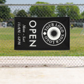 シンプル白黒ロゴOpen Business 横断幕 (インサイチュ)