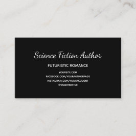 シンプル白黒作家 名刺