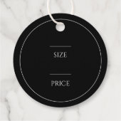 シンプル白黒価格ラベル フェイバータグ (裏面)