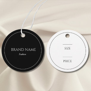 シンプル白黒価格ラベル フェイバータグ