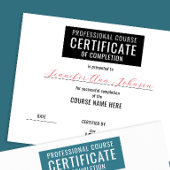 シンプル白黒修了証