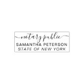 シンプル白黒公証人州タイポグラフィ セルフインキングスタンプ (デザイン)