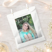 シンプル白黒写真モダン卒業 フェイバーバッグ (クリップ留めされた状態)