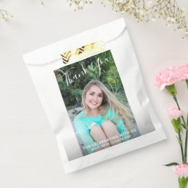 シンプル白黒写真モダン卒業 フェイバーバッグ