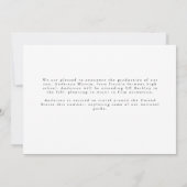 シンプル白黒写真モダン卒業 案内状 (裏面)