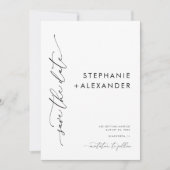 シンプル白黒写真保存 セーブザデート (正面)