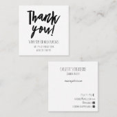 シンプル白黒割引あり スクエア名刺 (正面/裏面)