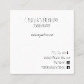 シンプル白黒割引あり スクエア名刺 (裏面)