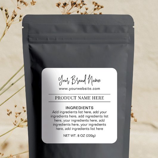 シンプル白黒包装製品材料 スクエアシール