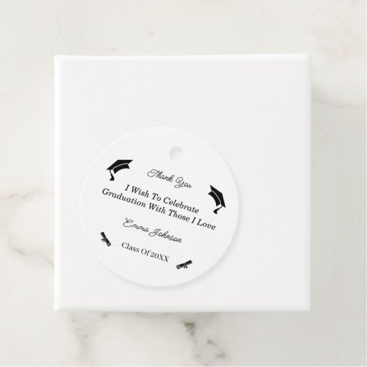 シンプル白黒卒業カスタマイズ率 フェイバータグ (インサイチュ)