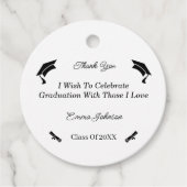 シンプル白黒卒業カスタマイズ率 フェイバータグ (正面)