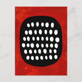 シンプル白黒及び赤葉書 ポストカード