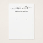 シンプル白黒台本イヤリング表示ホルダー (正面)