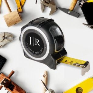 シンプル白黒名イニシャルモノグラム メジャー