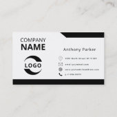 シンプル白黒名刺 名刺 (裏面)